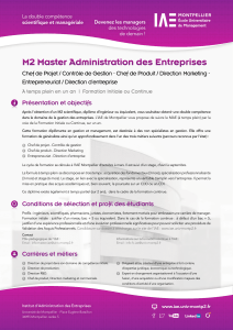 M2 Master Administration des Entreprises