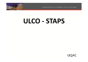 UQAC STAPS fév.2015 - Relations internationales – ULCO