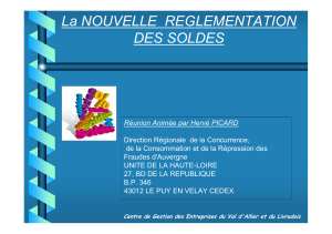 La NOUVELLE REGLEMENTATION DES SOLDES