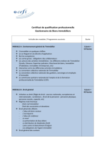 Certificat de qualification professionnelle Gestionnaire de Biens
