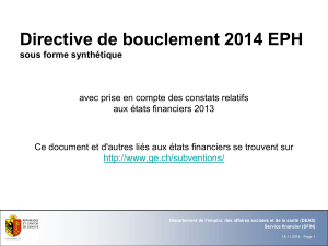 Directive de bouclement EPH 2014