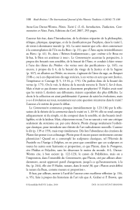 Plotin, TraitÃ© I, (I, 6), Introduction, Traduction, Commentaires et Notes