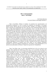 Notes sur la question du rêve et de son interprétation dans L`anti