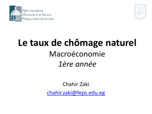 Le taux de chômage