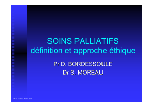 SOINS PALLIATIFS définition et approche éthique