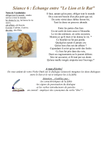 Séance 6 : Échange entre "Le Lion et le Rat"