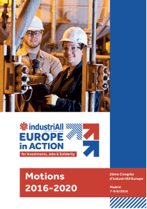 Motion 2016-2020 d`industriAll European Trade Union