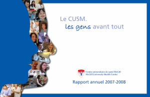 Rapport annuel 2007-2008 - Hôpital de Montréal pour enfants