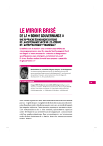 Le Miroir BriSé - Institut de recherche et débat sur la gouvernance