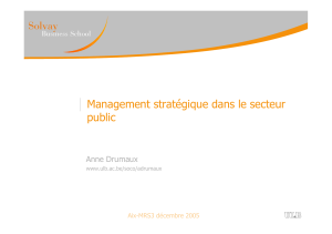 Management stratégique dans le secteur public