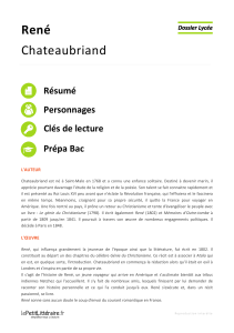 René, Chateaubriand - Dossier lycée
