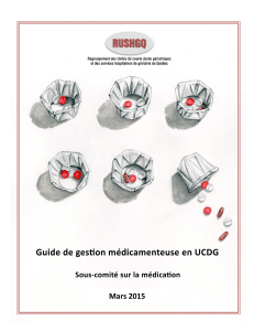 Guide de gestion médicamenteuse en UCDG Mars 2015