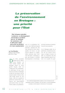 La préservation de l`environnement en Bretagne : une priorité pour l