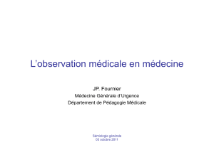 L`observation médicale en médecine