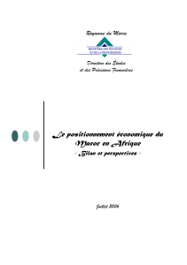 Le positionnement économique du Maroc en Afrique