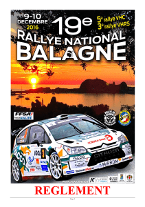 Règlement - Rallye Sport