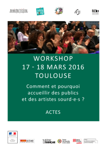 Workshop - Ministère de la Culture et de la Communication