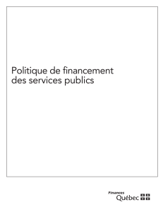 Politique de financement des services publics