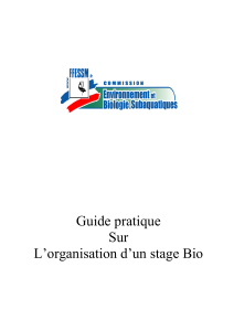 Guide pratique Sur L`organisation d`un stage Bio