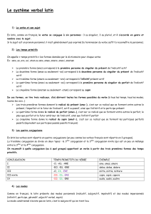 Le système verbal latin