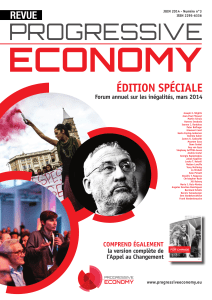 édition spéciale - Progressive Economy