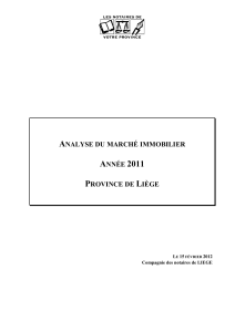 ANALYSE DU MARCHÉ IMMOBILIER 2010