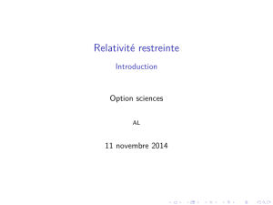 Relativité restreinte