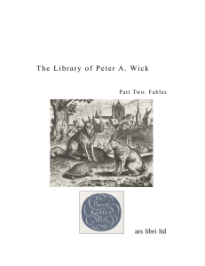 The Library of Peter A. Wick