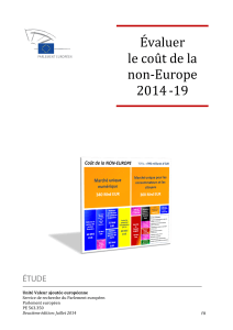 Évaluer le coût de la non-Europe 2014-19