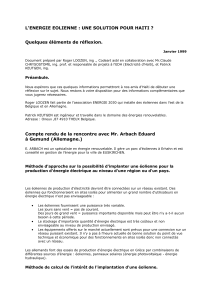 L`ENERGIE EOLIENNE : UNE SOLUTION POUR HAITI