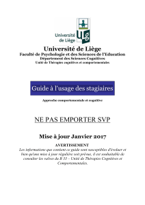 guide reprenant les lieux de stage