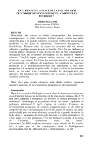 282 EVOLUTION DE LA PLACE DE LA PME /PMI DANS