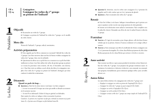 E t après… Préalables La fiche