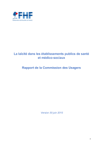 La laïcité dans les établissements publics de santé