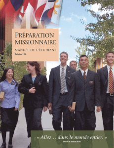 préparation missionnaire : manuel de l`étudiant