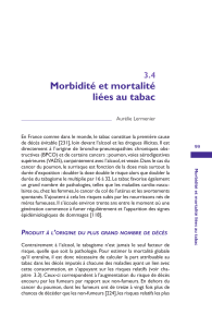 Morbidit&eacute; et mortalit&eacute; li&eacute;es au tabac