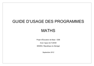 Guide d`usage de mathématiques