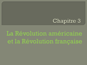 Chapitre 3 Révolution américaine