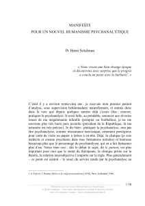 MANIFESTE POUR UN NOUVEL HUMANISME