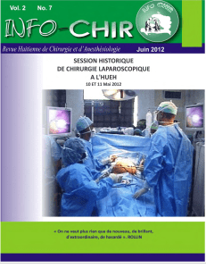 Revue Haitienne de Chirurgie et d`Anesthésiologie Vol.2 No. 7 Juin