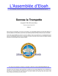 Sonnez la Trompette - The Assembly of Eloah