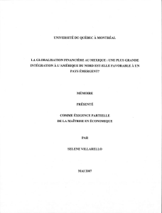 La globalisation financière au Mexique : une plus - Archipel