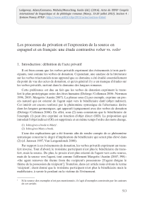 Les processus de privation et l`expression de la source en espagnol