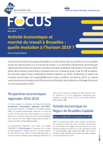 Activité économique et marché du travail à Bruxelles : quelle