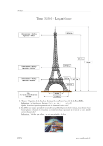 Tour Eiffel - Logarithme