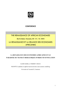 La renaissance des economies africaines et le