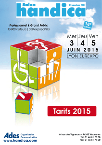Tarifs 2015 - Autonomic Expo