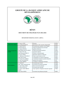 2012-2016 - Document de stratégie pays