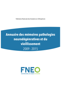 Annuaire des mémoires pathologies neurodégénratives et du