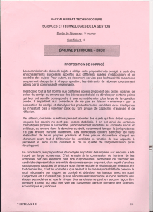 Corrigé officiel complet du bac STG Economie-Droit 2007